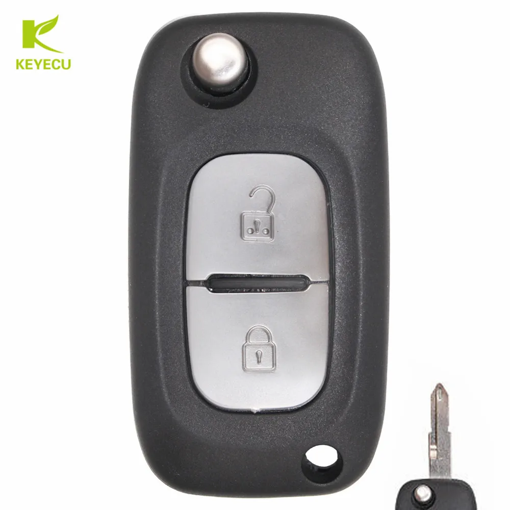 

KEYECU New Folding Remote Key Case Fob 2 Button for Renault Modus/Kangoo/Scenic/Clio/Megane