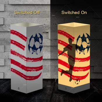 

Creative sport style Shadow Football shape night lights warm white lighting ideal kids gifts touch sensor as room office decor