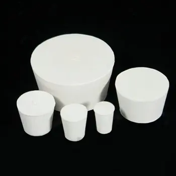 

1pcs/lot 11#-22# white rubber stopper, erlenmeyer flask plug bottle stopper, test tube stopper