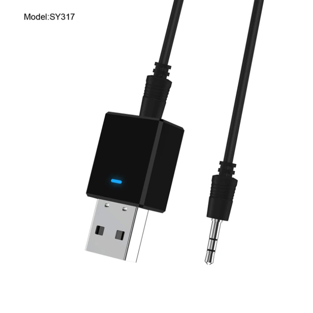 

SY317 2 In 1 Bluetooth 5.0 Transmitter Receiver USB AUX 3.5mm Stereo Music Audio Bluetooth Wireless Adapter For TV Headphone Car