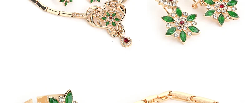 BTSETS African Beads Jewelry Set Nigerian Wedding Crystal Jewelry Sets For Women Plant Eritrean and Ethiopian Jewellery Gift (2)