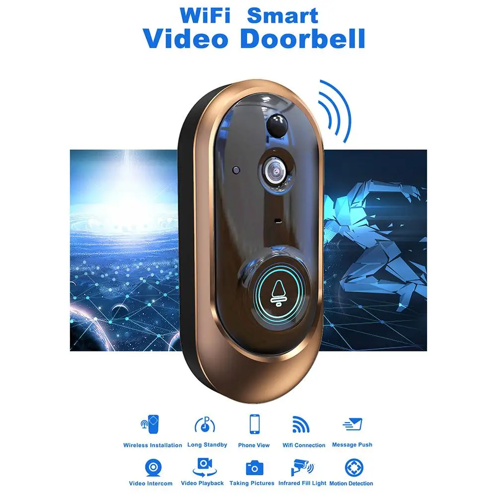 Высокое качество 1080P WiFi беспроводной видео дверной звонок ночного видения домашняя камера безопасности дверной Звонок