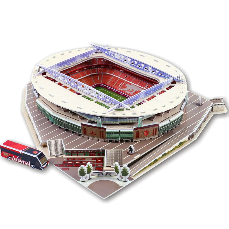 

Classic Jigsaw Models United Kingdom Emirates Arsenal Club RU Competition Football Game Stadiums DIY Brick Toys Scale Sets Paper