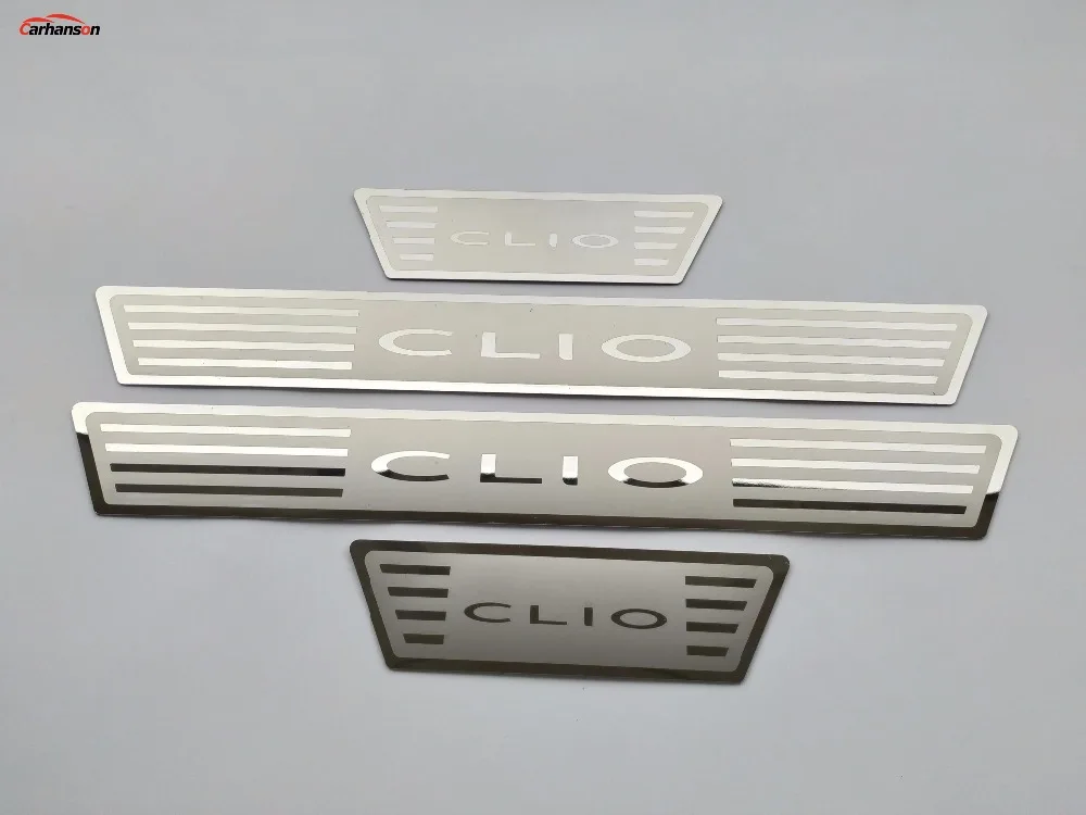 Аксессуары для стайлинга автомобилей для Renault CLIO IV clio 4 Накладка на порог, нержавеющие двери и подоконники, наклейка на педаль автомобиля