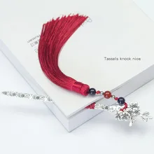 Китайский стиль винтажная антикварная металлическая Закладка ручной работы с длинными кисточками и бусинами традиционная Закладка для книг школьные офисные принадлежности подарок