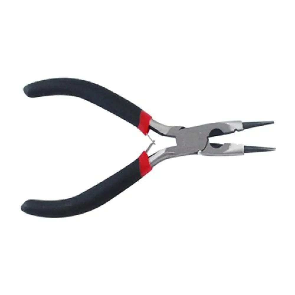1pc 128x65x10mm (5.03&quotx2.55&quotx0.39&quot) Black Round Nose Plier Wire Cutter Beading Jewelry Tool Equipment for DIY Handmade |