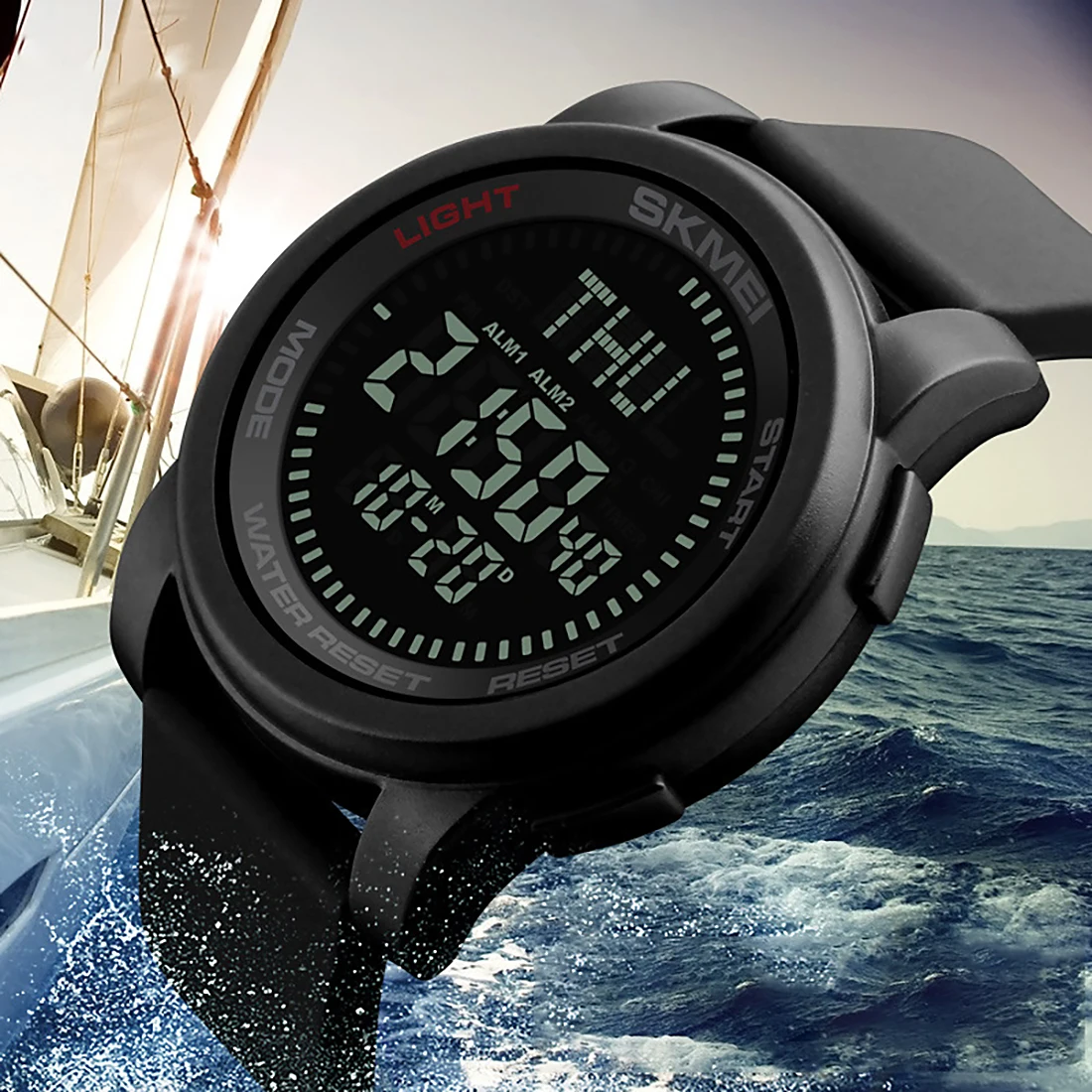 

2018 New Men LED Digital Military Watch Women 50M Dive Swim Dress Sports Watches Fashion Outdoor Wristwatches Relogio Masculino