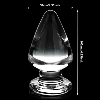 Large Crystal Butt Plug Vagina Ball Big Pyrex Glass Anal Dildo Bead Adult Sex Toys for Women Men Gay Masturbator 3