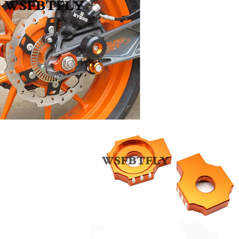 1 SET Motorcycle Rear Axle Spindle Chain Adjuster Blocks For KTM KTM