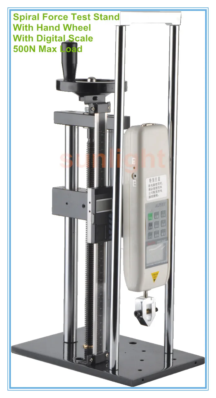 

500N Vertical Spiral Push and Pull Force Test Stand Working with Digital Scale