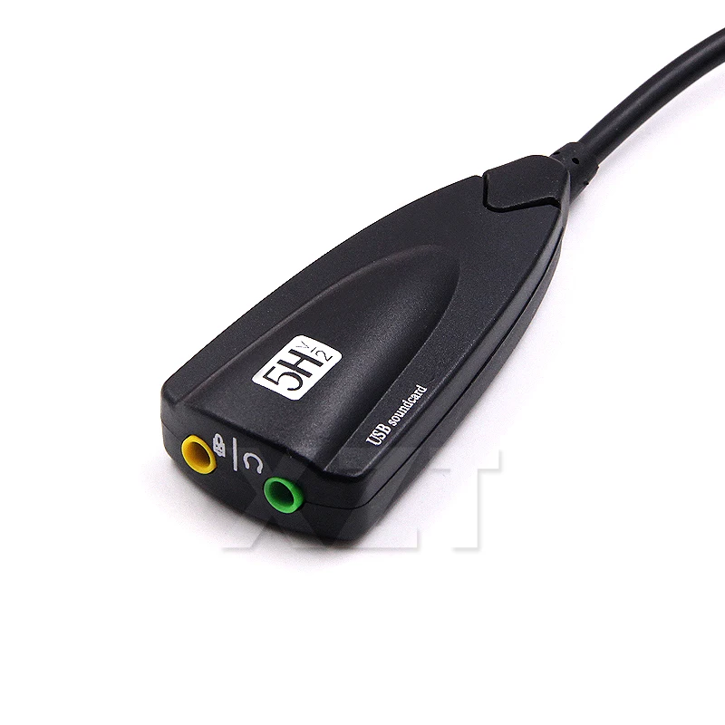 

High Quality 1pcs External USB Sound Card 7.1 Adapter 5HV2 3D Audio Headset Microphone 3.5mm For Laptop PC