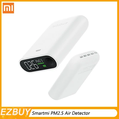 

Xiaomi Mijia Smartmi PM2.5 Air Detector Portable Sensitive Mijia Air Quality Tester LED Screen Three-color Digital Indicator