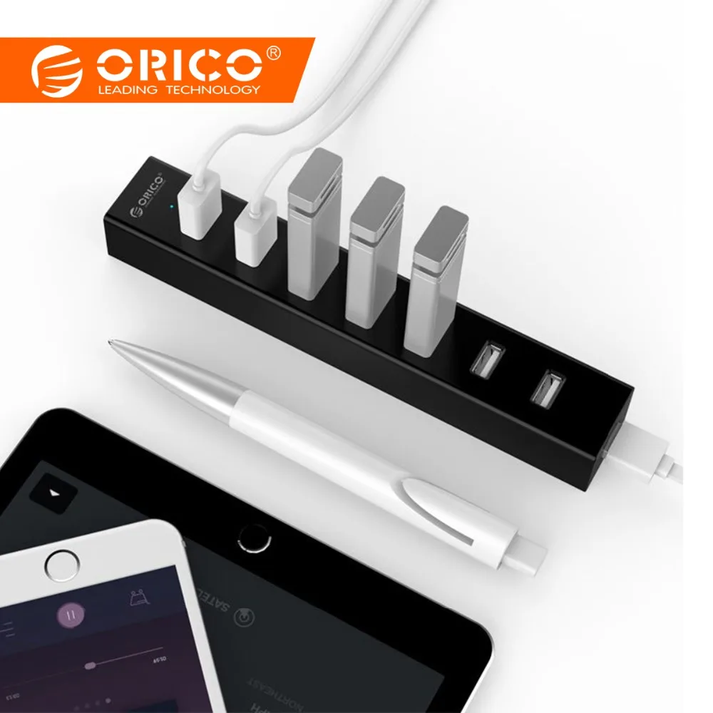 

ORICO 7 Ports USB 2.0 HUB High Speed Hub USB Port USB HUB Portable OTG Hub USB Splitter for Apple Macbook Air Laptops PC Tablet
