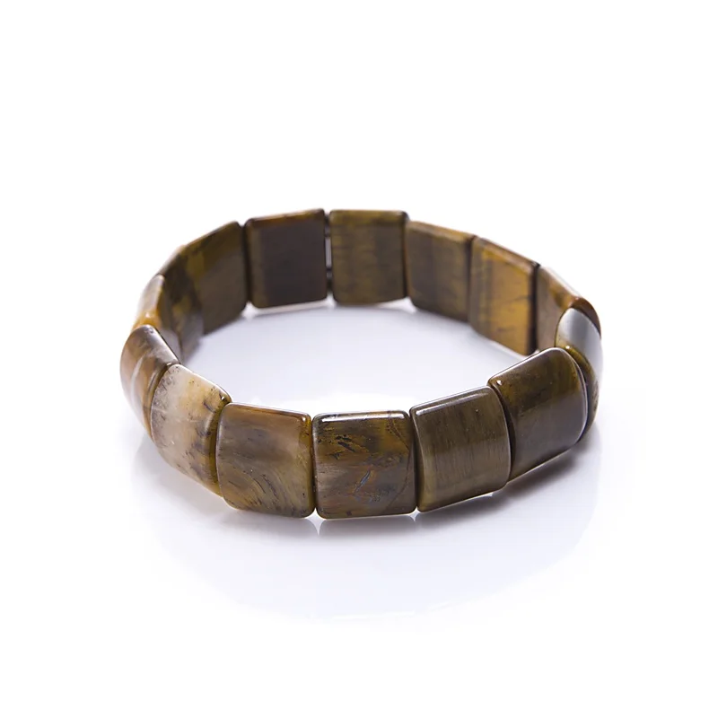 Мода 5A натуральный камень тигровый глаз браслеты и браслет для женщин и мужчин браслеты подарок Квадратные браслеты аксессуары