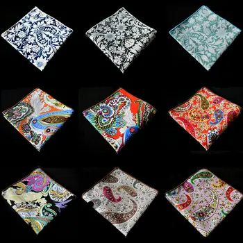 

Men Cotton Paisley Pocket Square Wedding Colorful Flower Handkerchief Hanky YXTIE0505