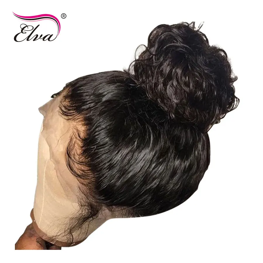 Волосы ELVA Синтетические волосы на кружеве человеческих волос парики для