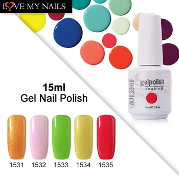 

Arte Clavo Gel Nail Polish Bring Shining UV Soak Off Pink Color UV LED Lamp Professional Manicurement Store Gel Nail Polish