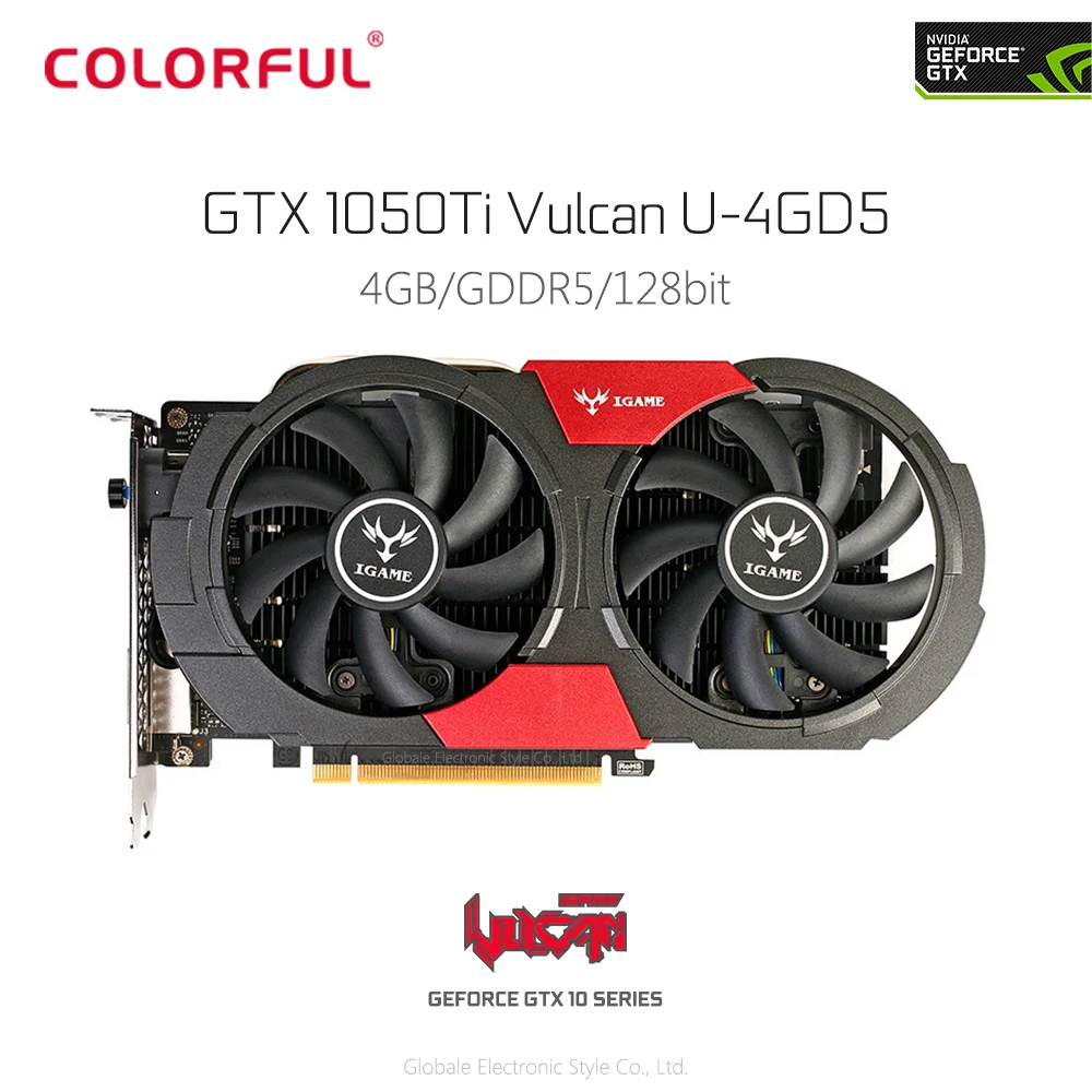 

Orginal Colorful iGame 1050Ti Video Graphics Card 4G 128bit DDR5 6Pin Support HDMI DVI DP for Computer DIY Gaming PUBG