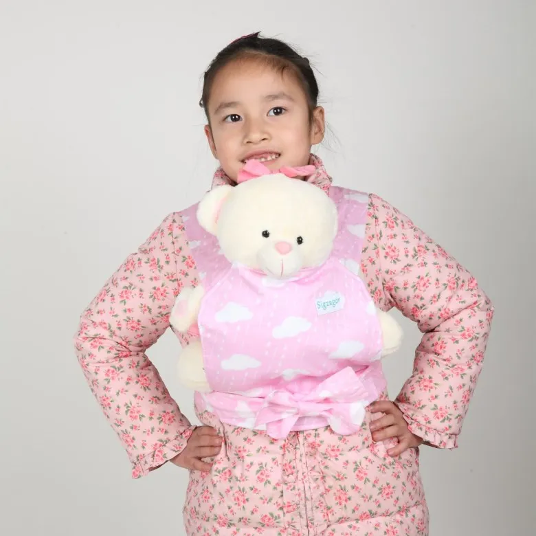 [Sigzagor] Детская кукла-переноска Mei Tai, слинг, игрушка для детей, подарок для малышей, спереди, сзади, Сова, в горошек, цветок, автомобиль, 20 вариантов - Цвет: C13 cloud