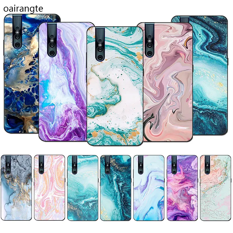 Художественный мраморный силиконовый чехол для телефона VIVO V15 V11 Pro V9 V7 V5 Y17 Y55s Y69 Y71