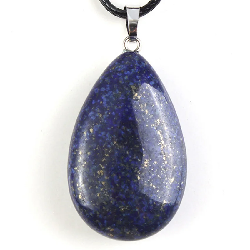 

100-Unique 1 Pcs Summer Style Silver Plated Lapis Lazuli Water Drop Pendant Fashion Jewelry