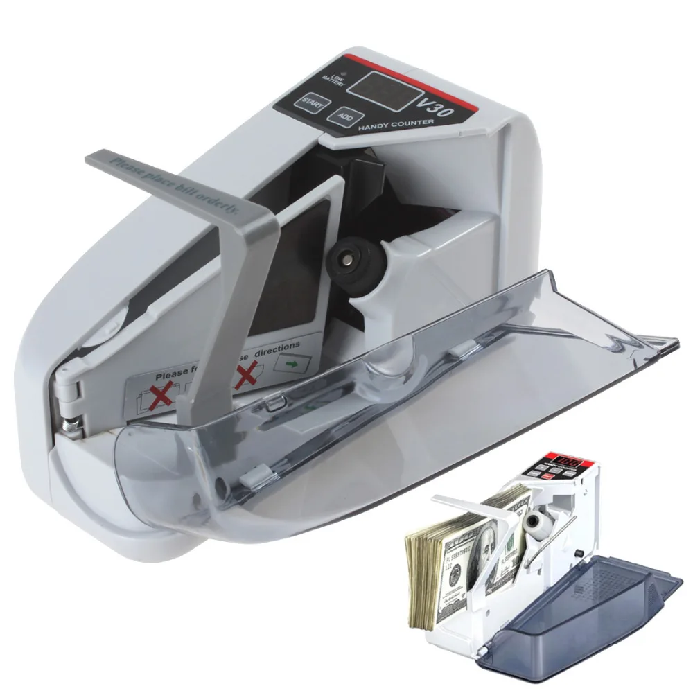 US $100.00 Ybc V30 Mini Portable Bill Counter Machine Multi Paper Currency Handy