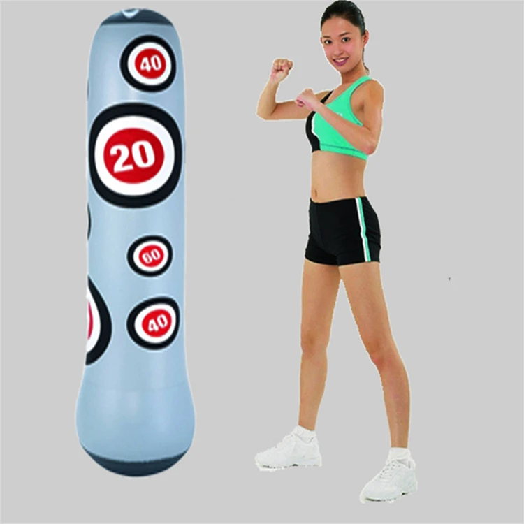 

Air Pump Gift + Kid Gloves + Punching Bag Stand Power Tower Inflatable Punching Ball Speed Boxing Ring Training PVC Playground