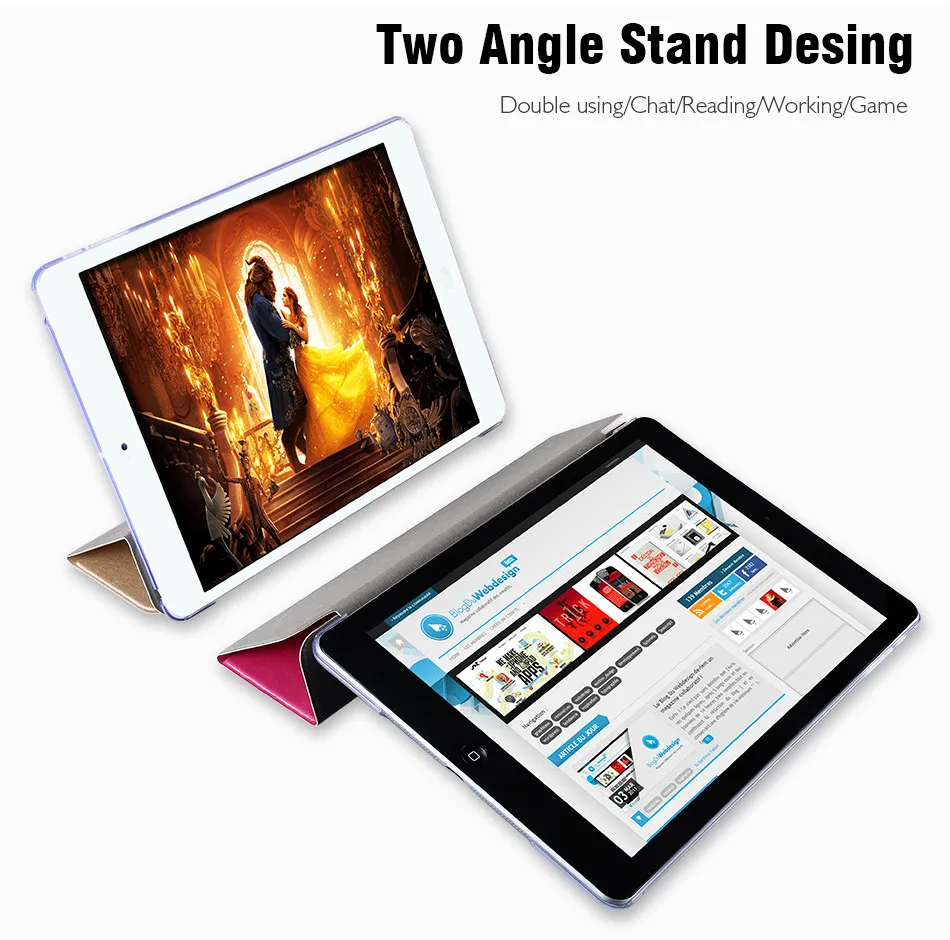 KISSCASE mini1 mini2 Flip Luxury Leather Transparent Clear Back Case For Apple ipad mini 1 2 3 (6)