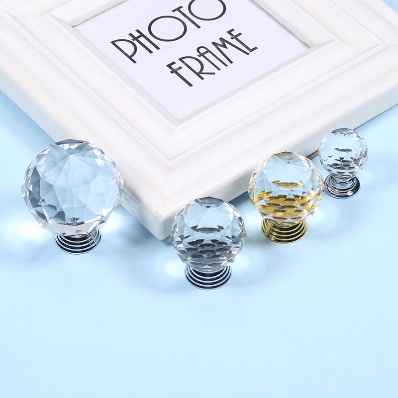 Colorful Crystal Glass Knobs Cabinet Handles Crystal Ball Cupboard Pulls  (4)