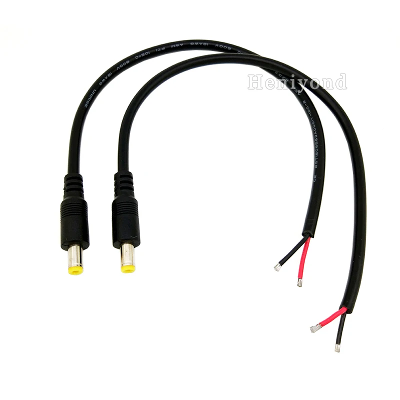 Free shipping DC 5.5x2.1mm plug power supply cord male Extension Cable /DC male for  led strip or cctv camera with high quality