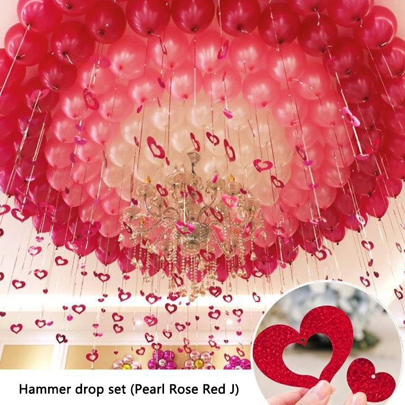 Шт. 100 шт. латексный шар набор висячий воздушный шар День Рождения шар с подвеской строка Сердце Декор Свадьба День святого Валентина