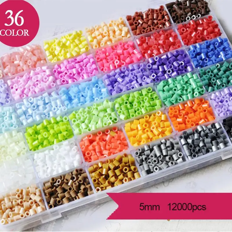 

Puzzle Diy Toys 36 Color Hama Perler Beads 10000pcs Box Set of 5mm Hama Beads Fuse Beads Children Goods Educationa Toys