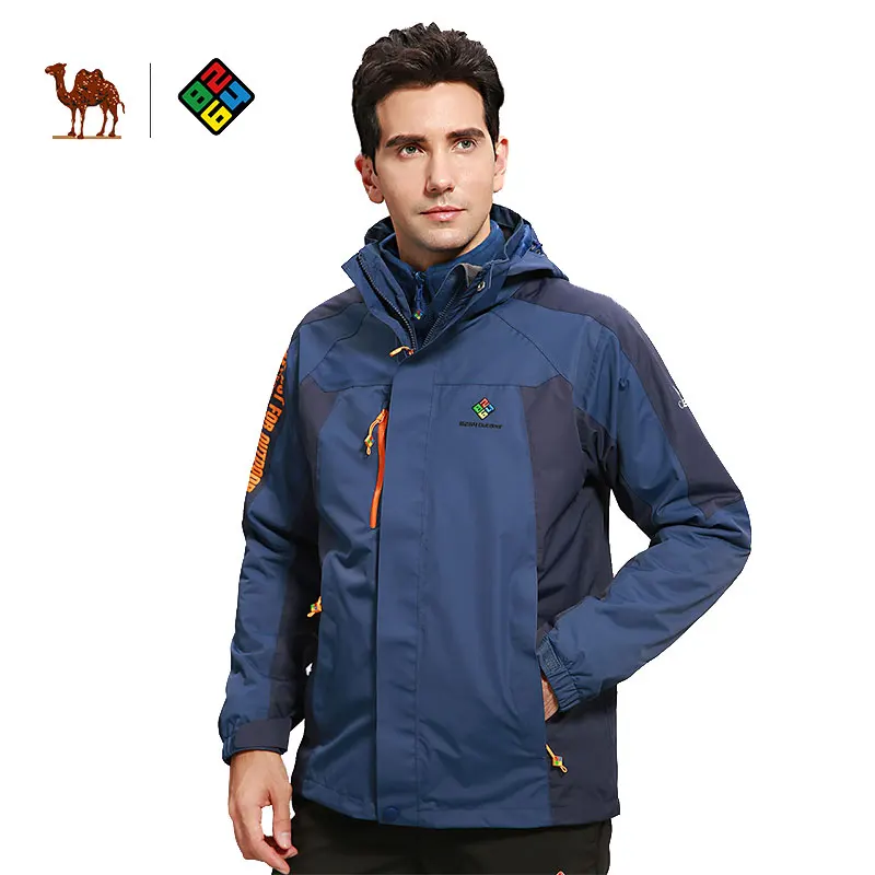 

CAMEL X 8624 Men's Winter 3 in 1 Outdoor Jacket Warm Waterproof Windbreaker Camping Skiing Snowboarding Male Hiking Jacket