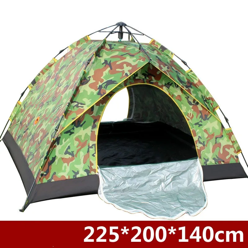 

3 - 4 Person Seal Windbreaker Large Camping Hiking Tents Have Automatic Tent Climbing Waterproof Treval Gear Tents