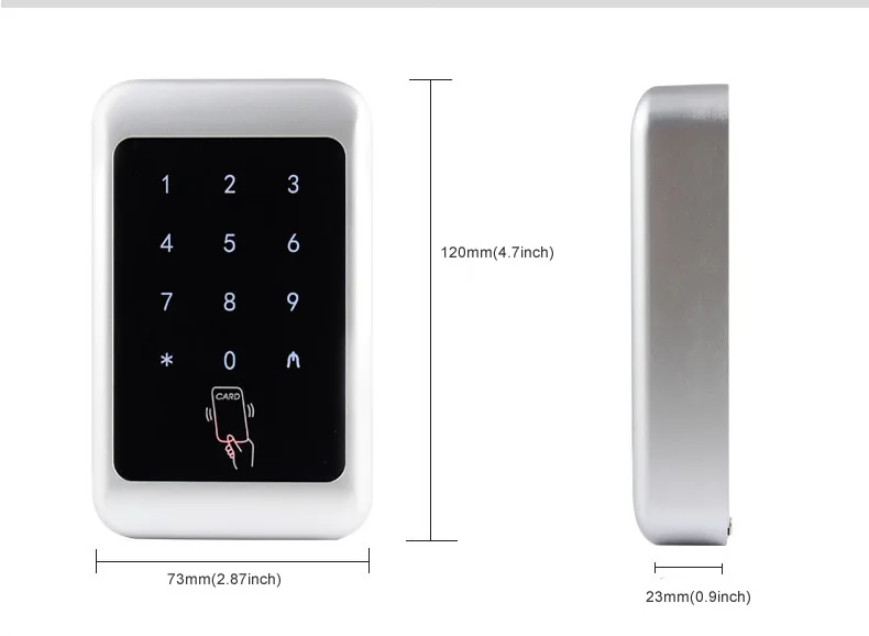 Новая бесключевая клавиатура управления доступом ID, дверной вход, RFID брелоки, пароль, разблокировка металлического корпуса, сенсорный ключ+ 10 RFID брелоков, бирки