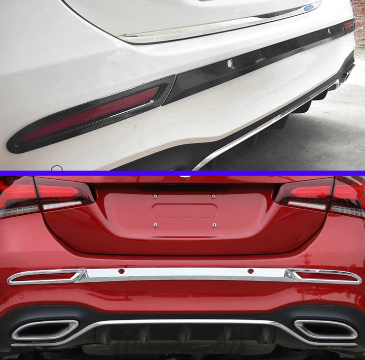 

For Mercedes-Benz A-Class A180 A200 A250(V177) 2018 2019 Car Accessories ABS Chrome Rear bumper trim rear fog lamp trim