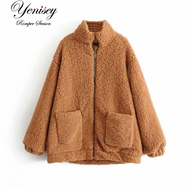 Ida 65-6108 Европейская и американская мода стиль ретро ягненка средней длины хлопок пальто