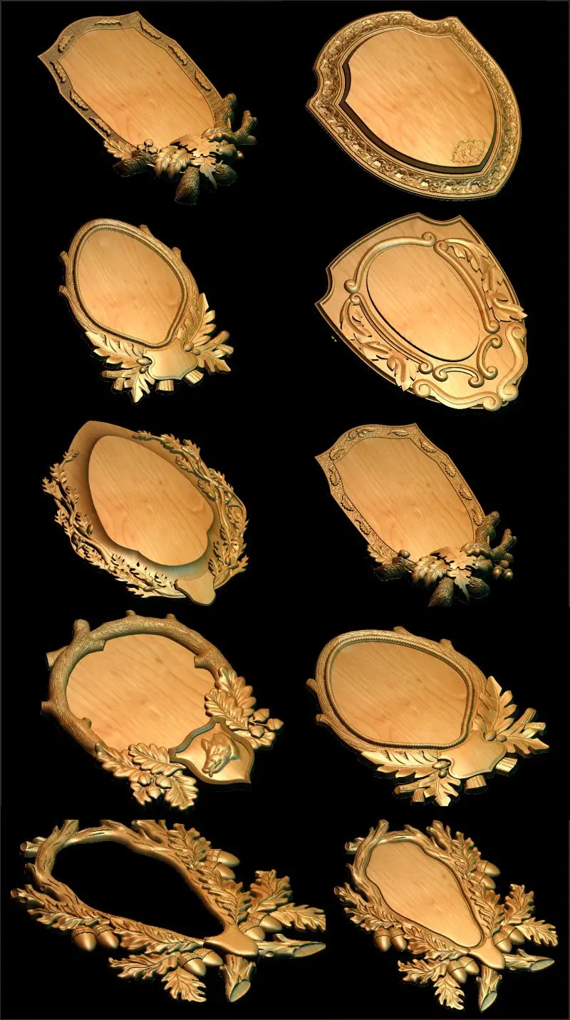 10 шт. медальоны 3d модель STL рельеф для ЧПУ STL формат фоторамка рельеф модель STL маршрутизатор гравер ArtCam