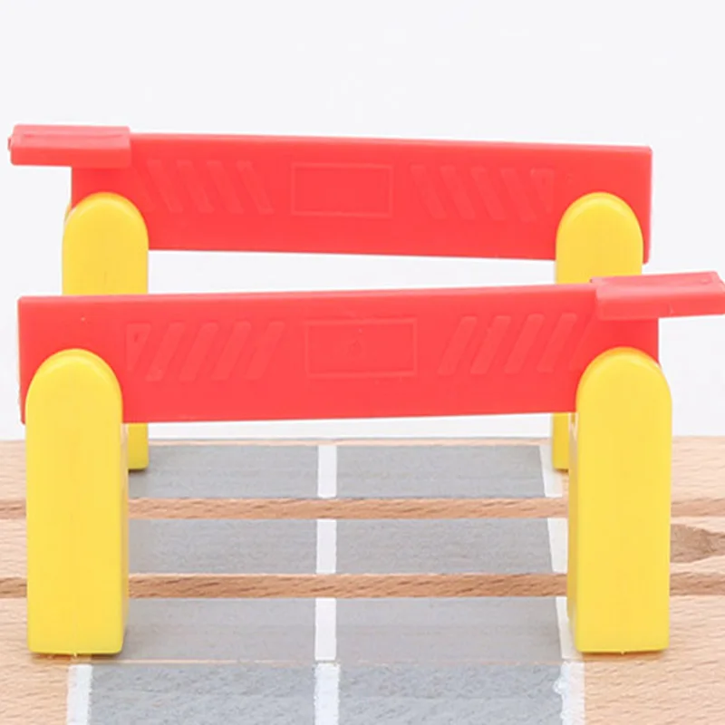 Parallel Bar Track Intersection Wooden Train Accessories Universal Barrier Educational DIY Toys For Children|Автотреки| |