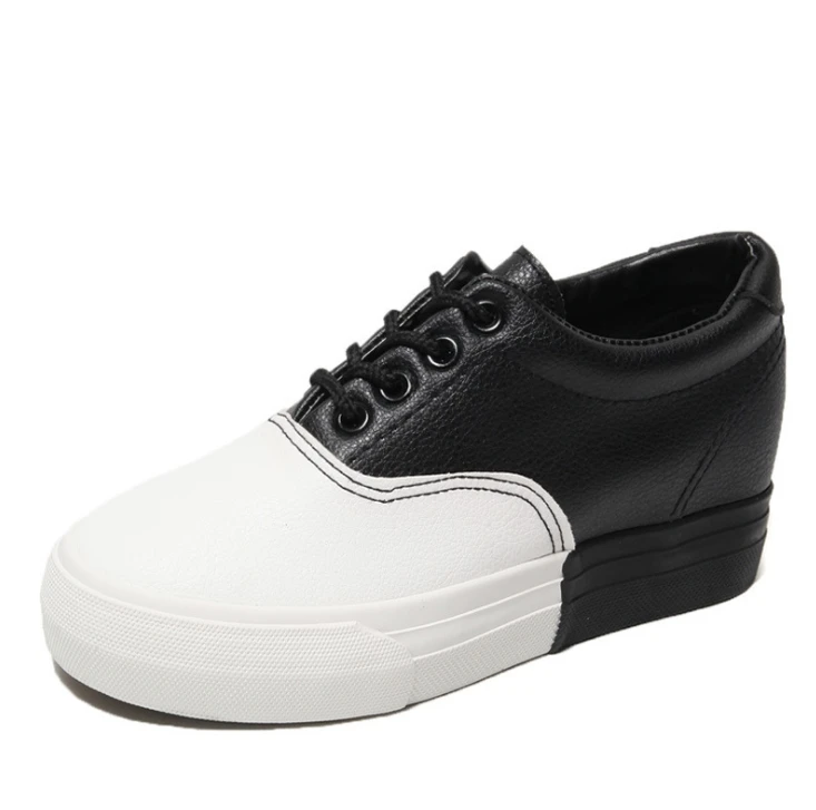 

High Quality Women's Shoes Sneakers 2019 Spring Casual Women White Shoes Platform Sneakers All-Match Stitching Color Shoes XZ9