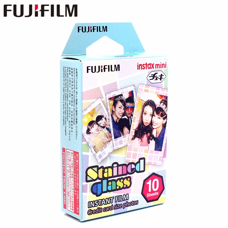 Fujifilm 10 листов Instax Мини витражная пленка фотобумага для Instax Mini 8 7 s 25 50 s 90 9 SP-1 SP-2 камеры