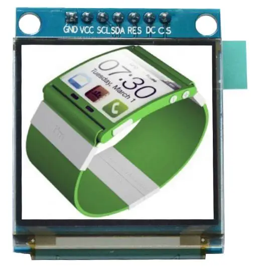 Цветной OLED-дисплей 1 5 дюйма 7 контактов поддержка порта SPI разрешение SSD1351 128(RGB)* 128 |
