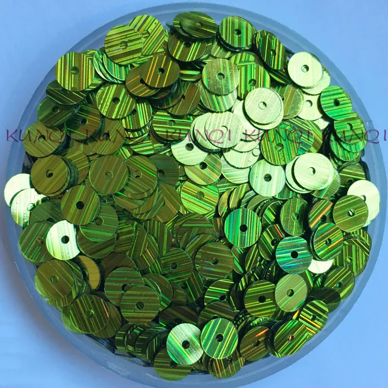 6mm Zabra Strip Green Flat Round Loose Sequin Paillette Sewing Wedding Craft Kids DIY Garment Accessory wholesale | Дом и сад