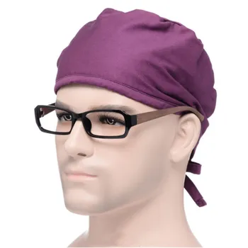 

2 pcs Solid color Cotton Medical Scrubs Caps Dental Man Pet Surgical Caps Cartoon Hospital Hat Nurse Hats Medical Accessories