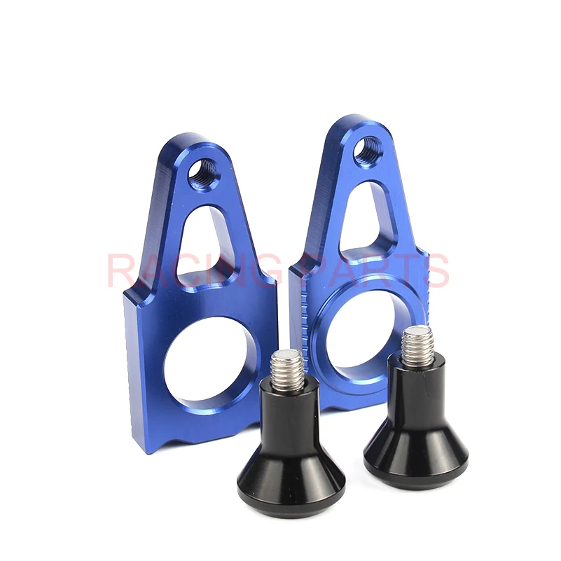 

Pair CNC Rear axle Slider blocks Spindle Chain Adjuster Falling Protection cap for YZ250F YZ450F YZ250X YZ250FX WR250F dirtbike