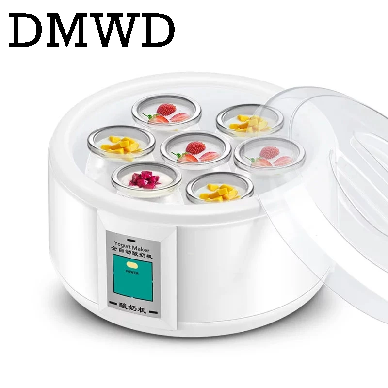 DMWD Electric Yogurt Maker Automatic Multifunction Stainless Steel liner Natto Rice Wine Yogurt Machine with 7 cups 1.5L Pickle DMWD Electric Yogurt Maker Automatic Multifunction Stainless Steel liner Natto Rice Wine Yogurt Machine with 7 cups 1.5L Pickle