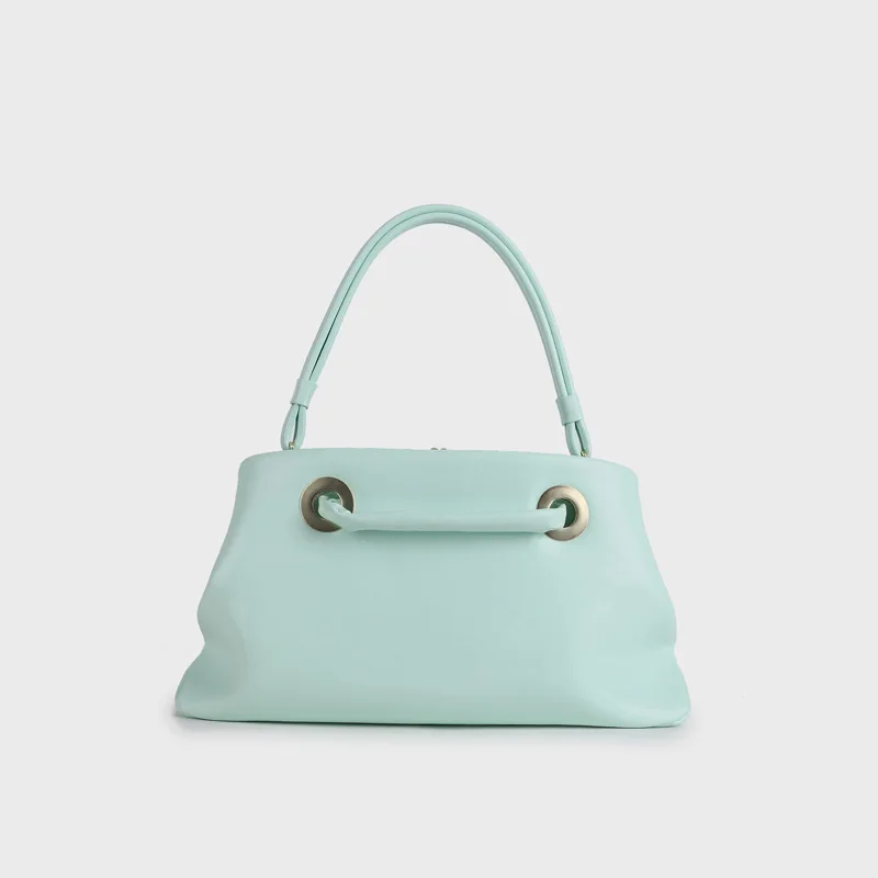 

Spring Summer Show Women Bag Purse Handbag Tide Models Ins Anna Net Red Geniune Leather Ins Blue Rice Shoulder Cow Leather