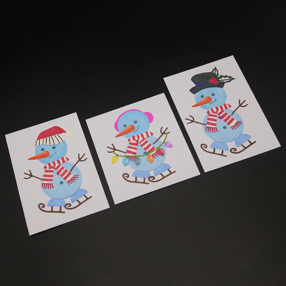 Cute Snowman Metal Cutting Die Scrapbooking Embossing Stencil Card Die For DIY Invitation Album Boo - 32963041449
