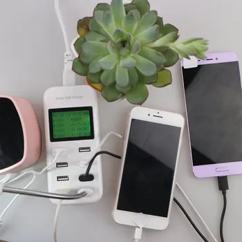 

Smart Charger Station Adapter LCD Screen Display USB Power Fast Charging Universal For iPhone For Samsung Mobile Phones Tablet