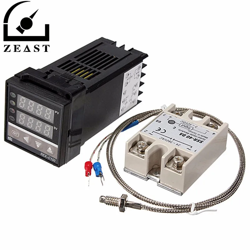 preço Brand New Digital 110 240 V Controlador de Temperatura PID REX C100 + 40A SSR + K Termopar